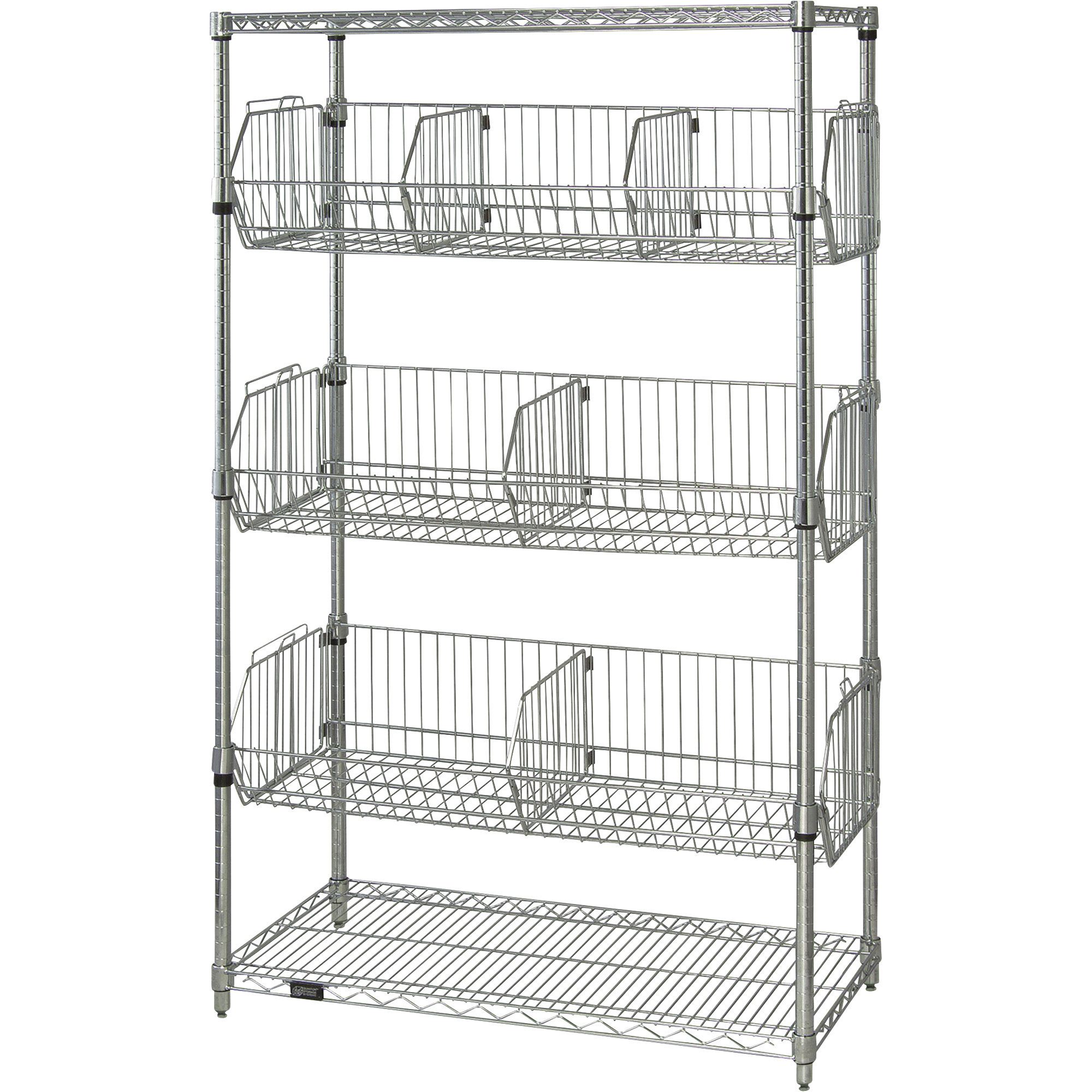 Quantum Storage Stationary Basket Unit, 48in.W x 24in.D x 63in.H, Model# 2448BC6C